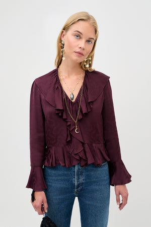 Tracye - Floral Trail Jacquard Wine