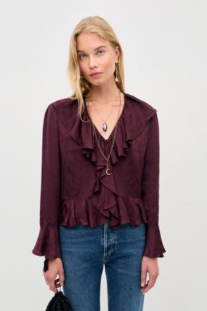 Tracye - Floral Trail Jacquard Wine