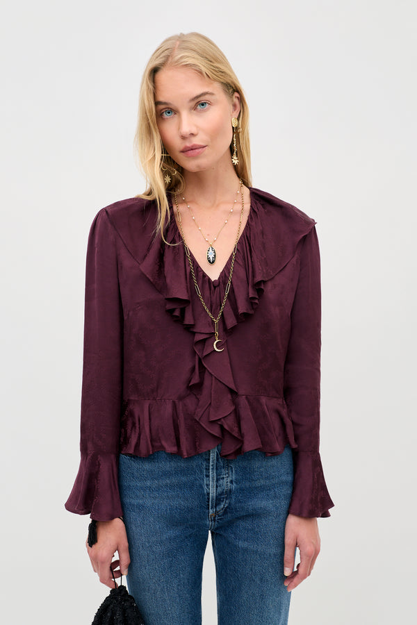 Tracye - Floral Trail Jacquard Wine