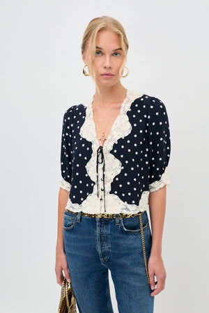 ursula top layla dot navy