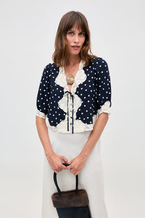 ursula top layla dot navy