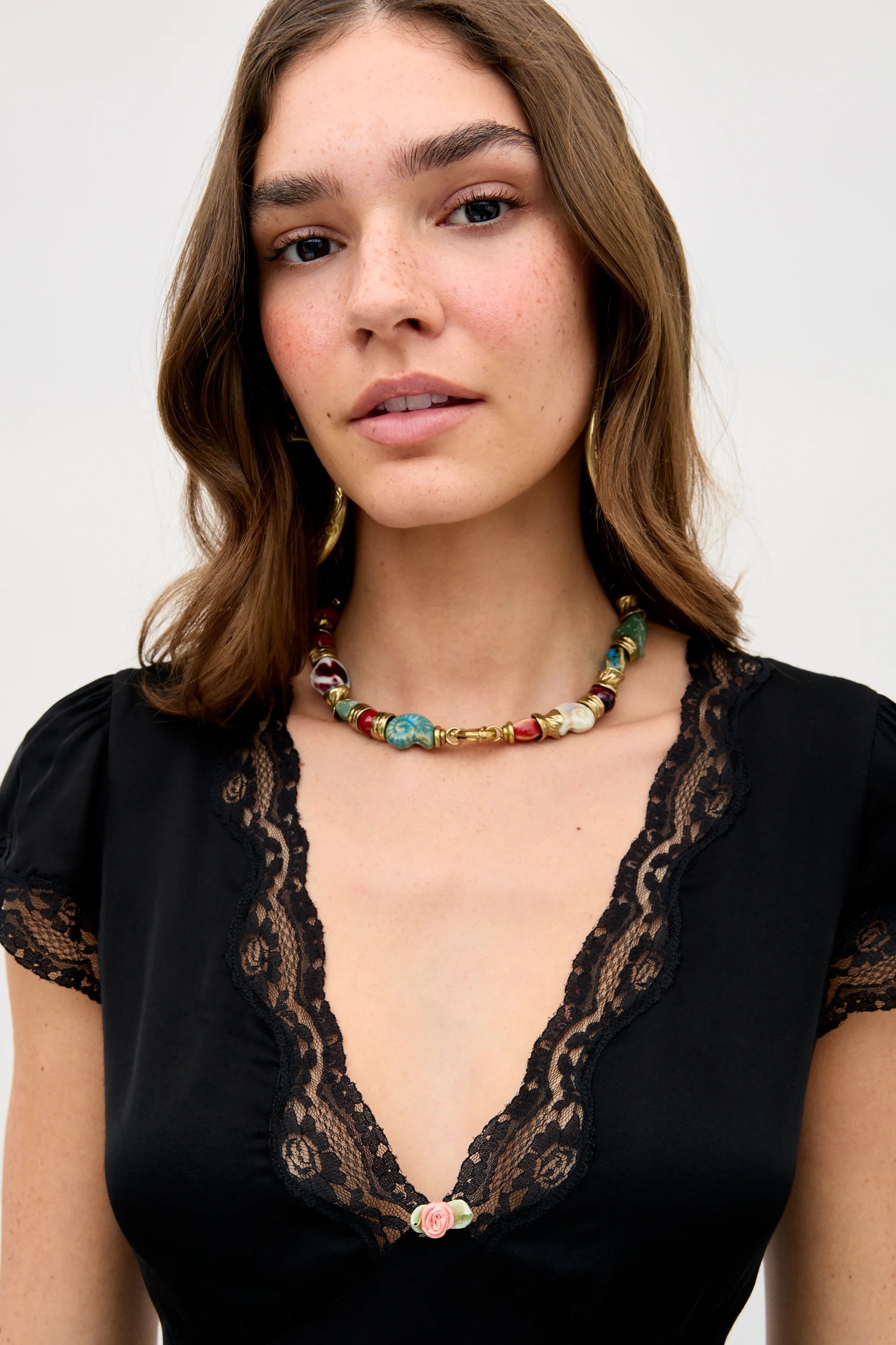 O.ria　レディース　BLK M Karia Satin Top in Black | RIXO USA ⋆