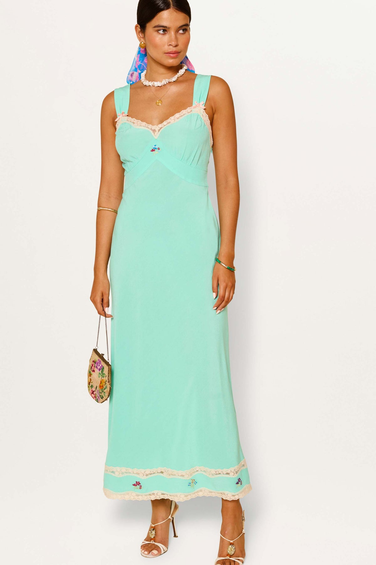 Lucie Midi Dress in Sea Green | RIXO USA Lucie Midi Dress in Sea Green | RIXO USA