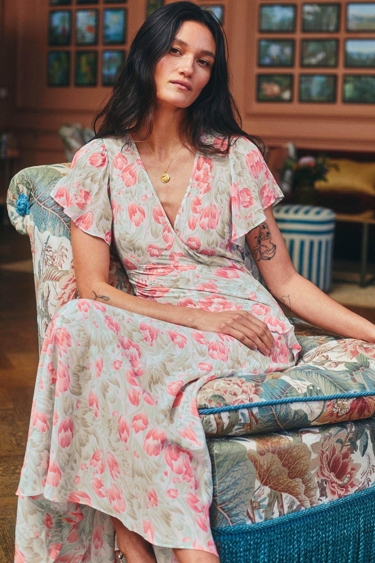 Evie Dress — Moroccan Pink/Red