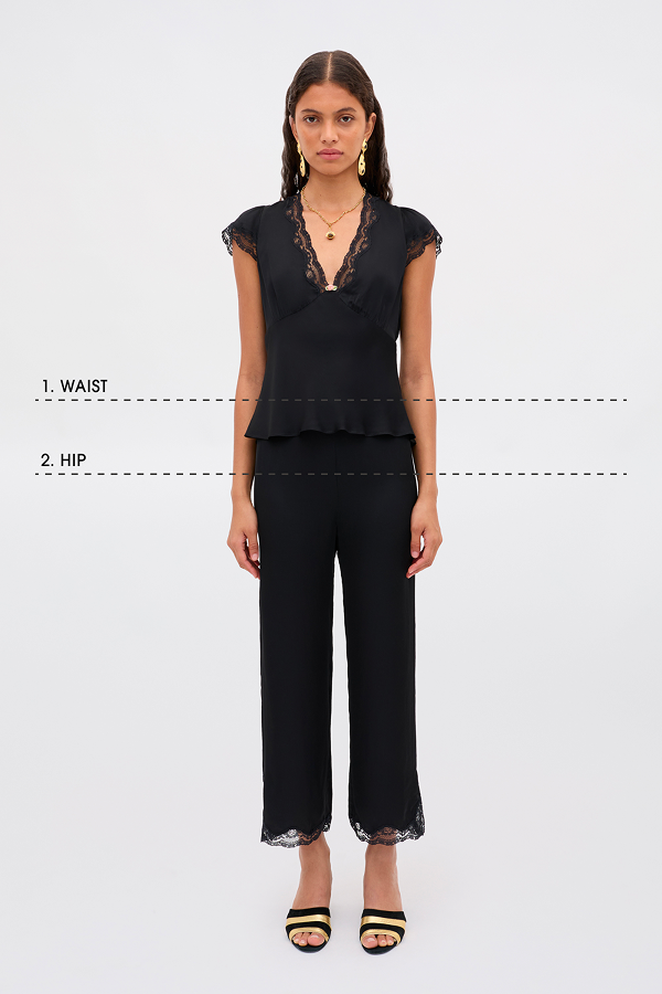 Susana - Blossom Cutwork Embroidery Navy | RIXO USA ⋆