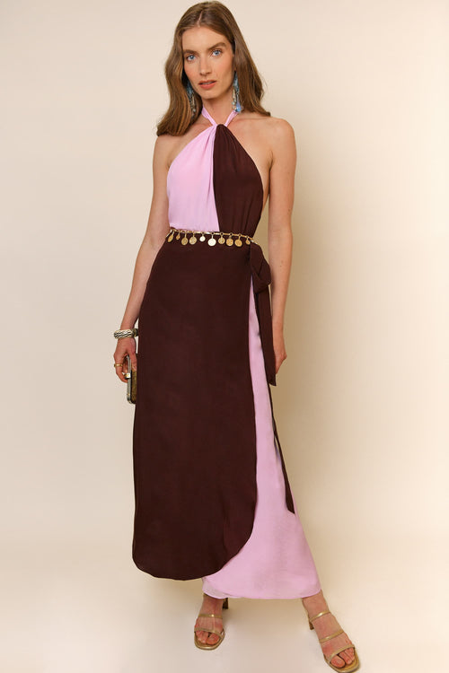 Silk Halter Dress