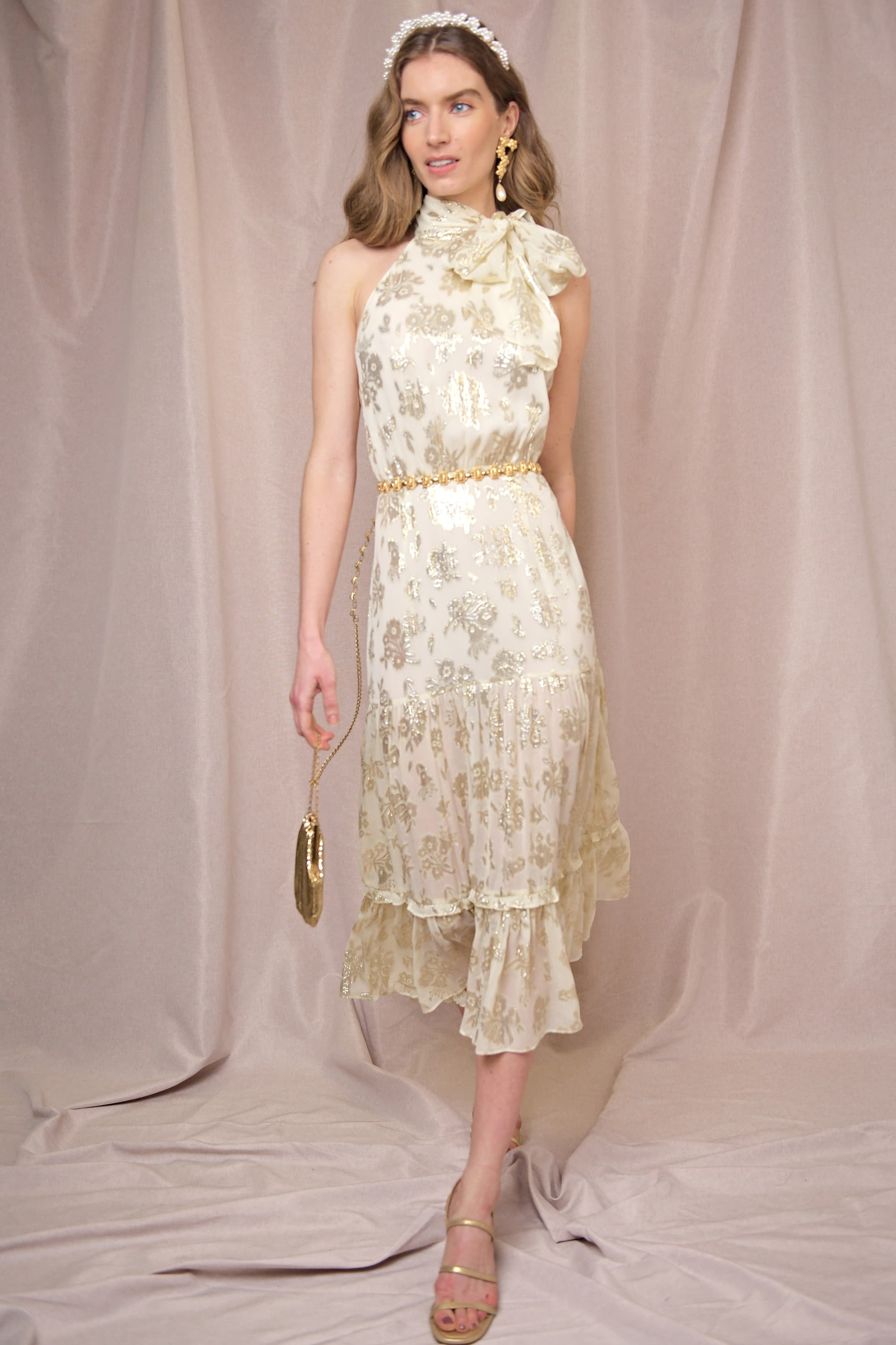 Gold 2024 lurex dress