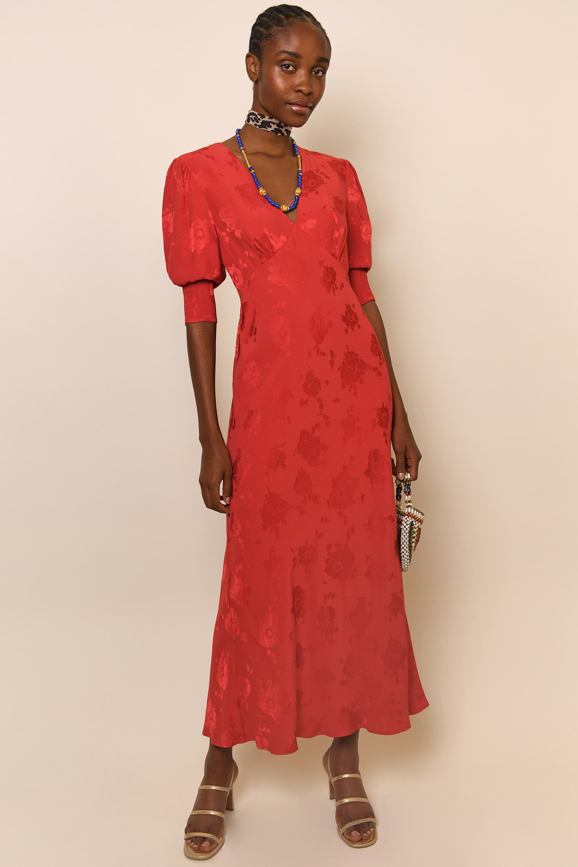 Jacquard 2025 dress red