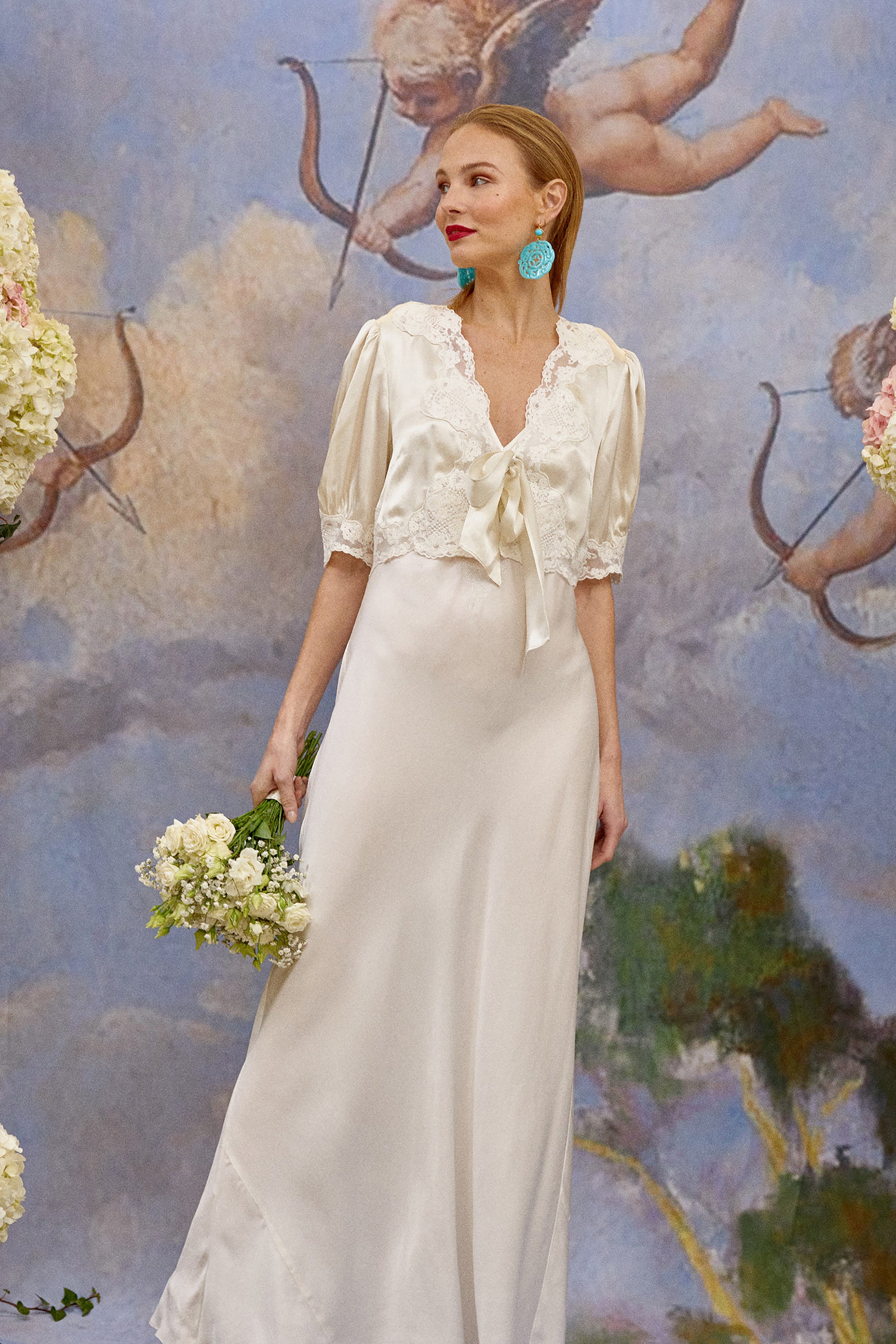 Silk vintage clearance wedding dress