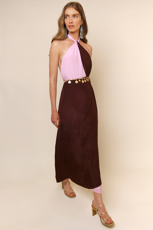 Silk Halter Dress