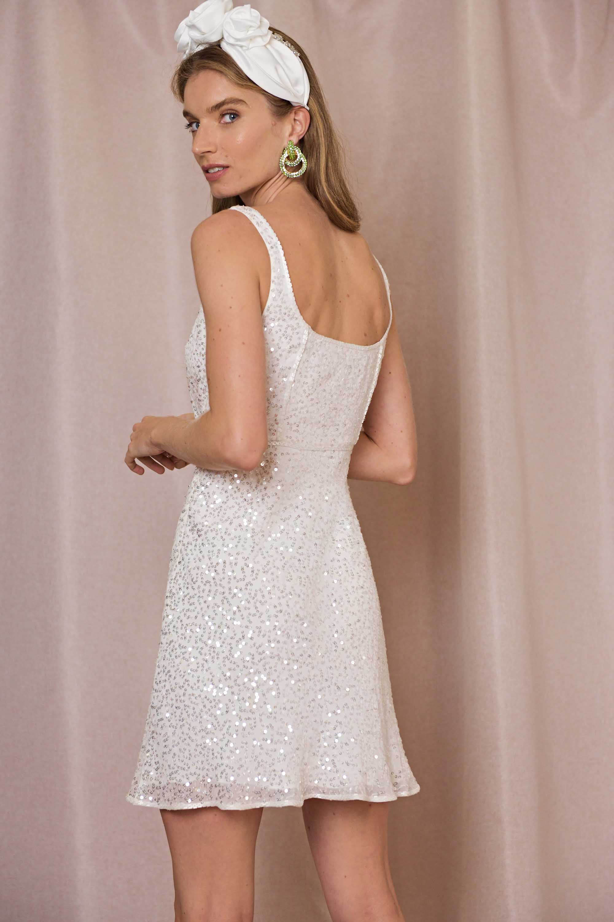 Ivory cheap sequin dress