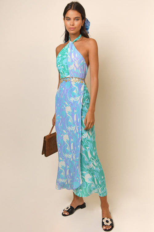 Silk Halter Dress