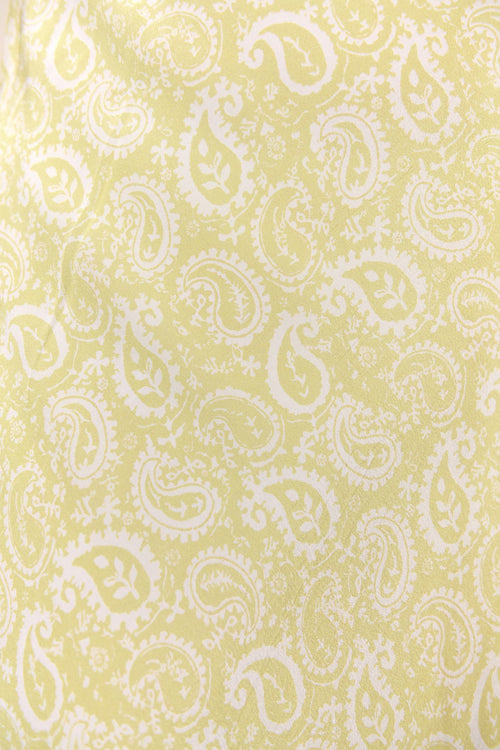 Clarissa - Chartreuse Paisley Stamp