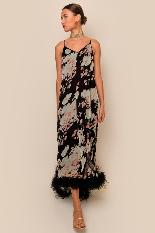 Amaryllis Feathered Gown