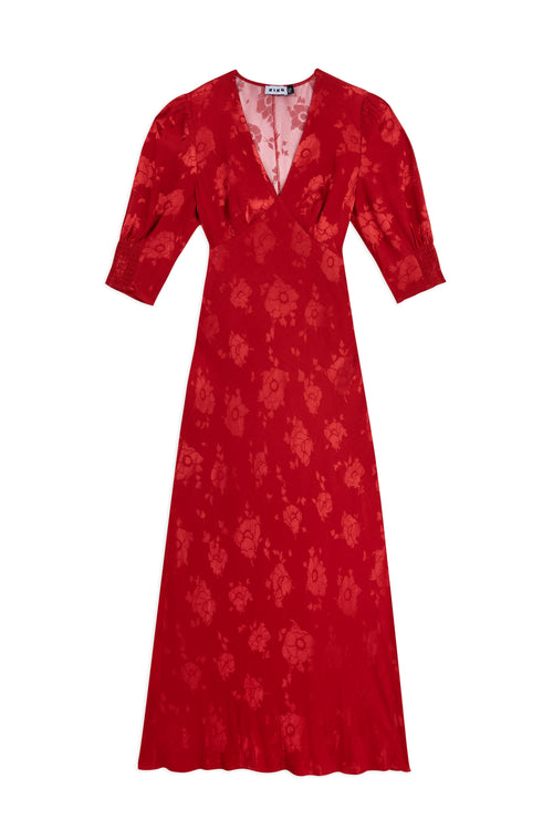 Poppy-Pattern Dress